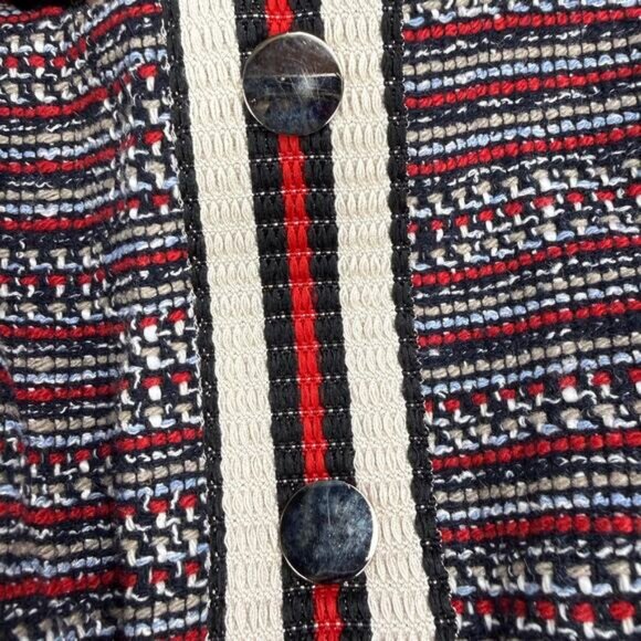 MAJE Renatelle Tweed Jacquard Jumpsuit Size Medium - Picture 8 of 13